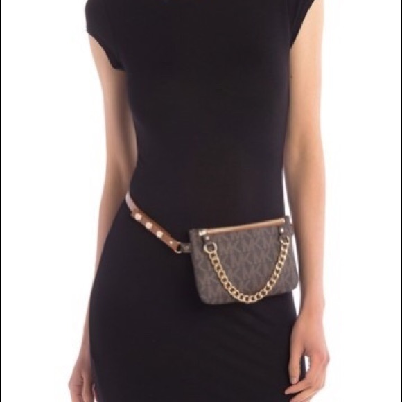 Michael kors Pull Chain Belt Bag brown size XL - Picture 1 of 15